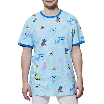 Finding Nemo 20th Anniversary Bubbles All-Over Print Unisex Ringer Tee , Image 1