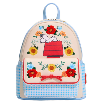 Peanuts Snoopy Doghouse Floral Gingham Mini Backpack, , hi-res view 1