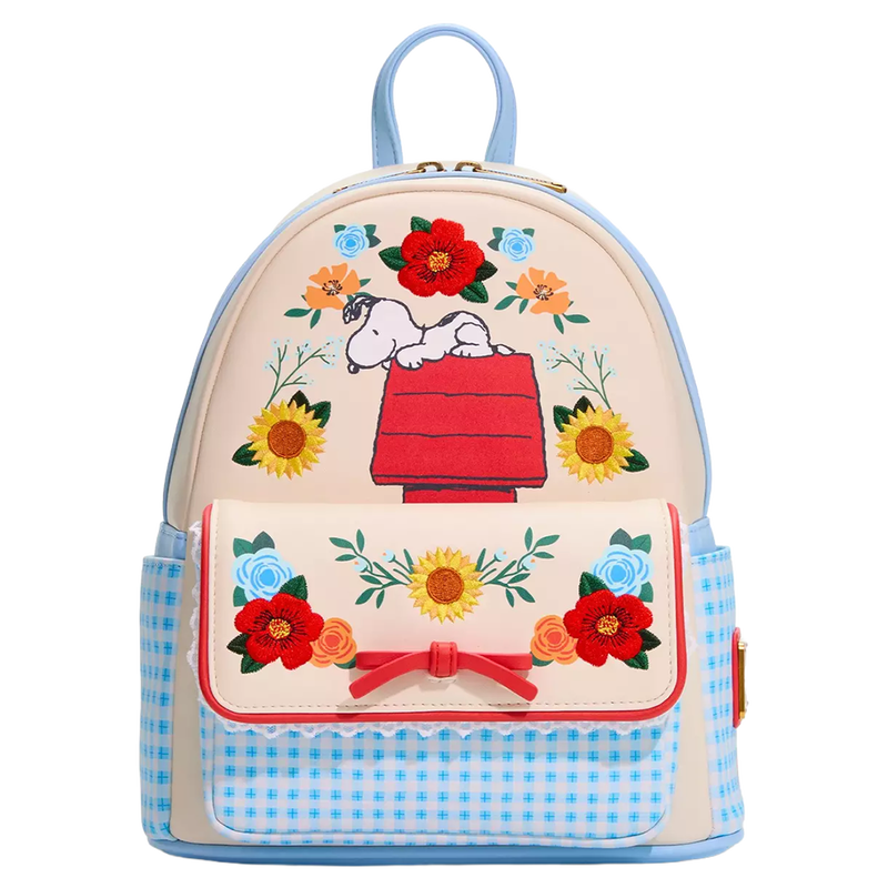 Peanuts Snoopy Doghouse Floral Gingham Mini Backpack, , hi-res view 1