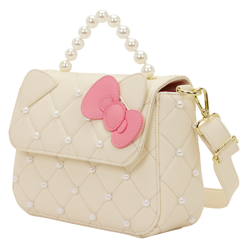 Sanrio Hello Kitty Exclusive Quilted Pearl Handle Crossbody Bag