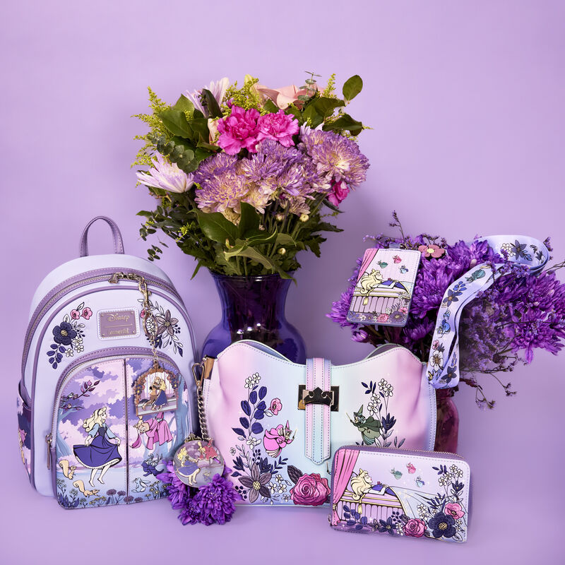 Sleeping Beauty 65th Anniversary Floral Scene Mini Backpack, , hi-res view 4