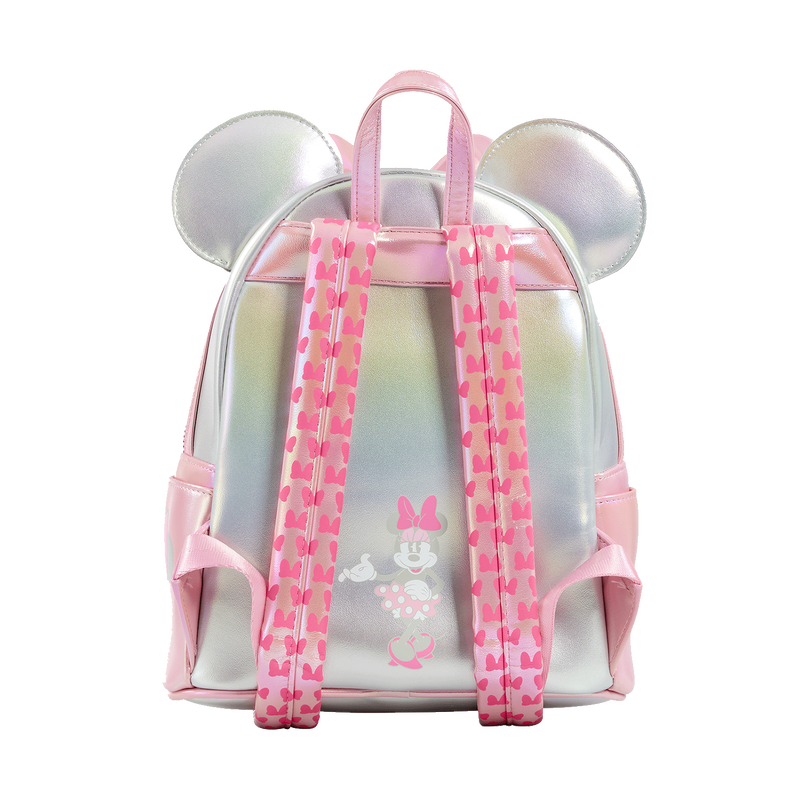 Silver And Pink Minnie Mouse Mini Backpack, , hi-res view 3
