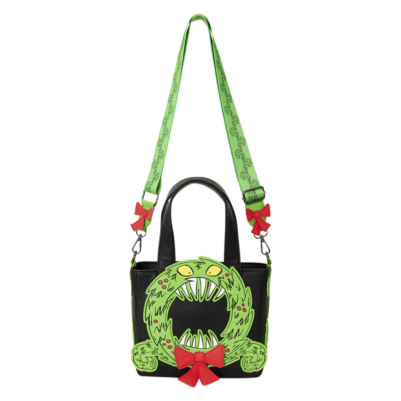 The Nightmare Before Christmas Man-Eating Wreath Glow Mini Tote Crossbody Bag, , hi-res view 6