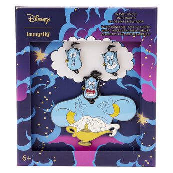 Aladdin Genie Mixed Emotions 4-Piece Pin Set , Image 1