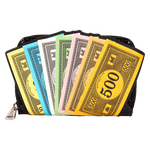 Monopoly 90th Anniversary Money Glitter Zip Around Wallet