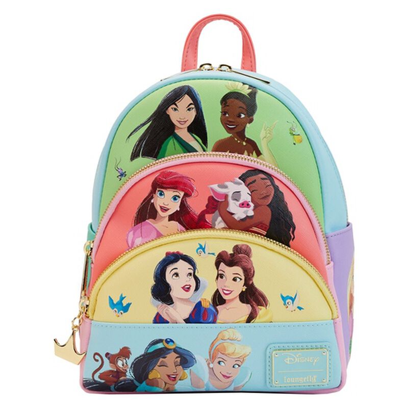 Disney Princess Triple Pocket Mini Backpack, , hi-res image number 1