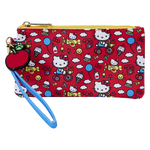 Sanrio Hello Kitty 50th Anniversary All-Over Print Nylon Zipper Pouch Wristlet, , hi-res view 1