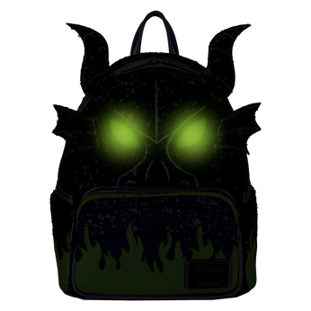 Disney Villains Exclusive Maleficent Dragon Sequin Cosplay Light Up Glow Mini Backpack, Image 2