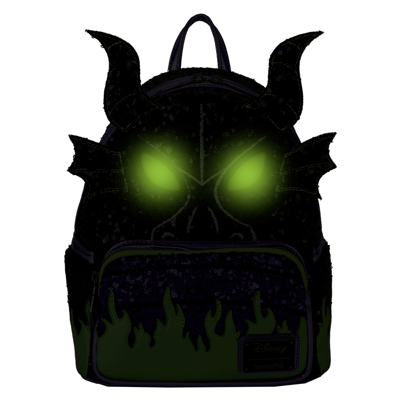 Buy Sleeping Beauty Maleficent Dragon Exclusive Sequin Cosplay Light Up Glow Mini Backpack at Loungefly