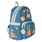Disney Dogs & Cats Floral Faux Denim Fringe Mini Backpack, , hi-res view 6