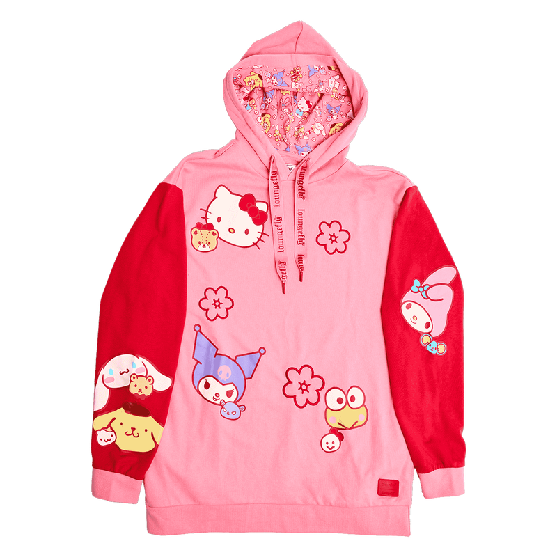 Sanrio Hello Kitty & Friends Color Block Unisex Hoodie, , hi-res view 4