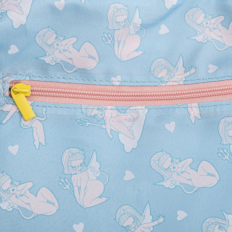 Valfr&eacute; Lucy Blue Acid Wash Denim Mini Backpack, , hi-res view 6