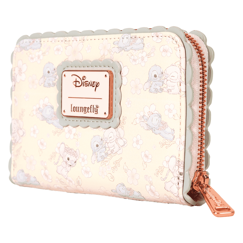 Stitch & Angel Cherry Blossom All-Over Print Zip Around Wallet, , hi-res view 5