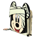 Mickey Mouse Mummy Cosplay Glow Zip Around Wallet, , hi-res view 2