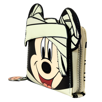 Mickey Mouse Mummy Cosplay Glow Zip Around Wallet, Image 2
