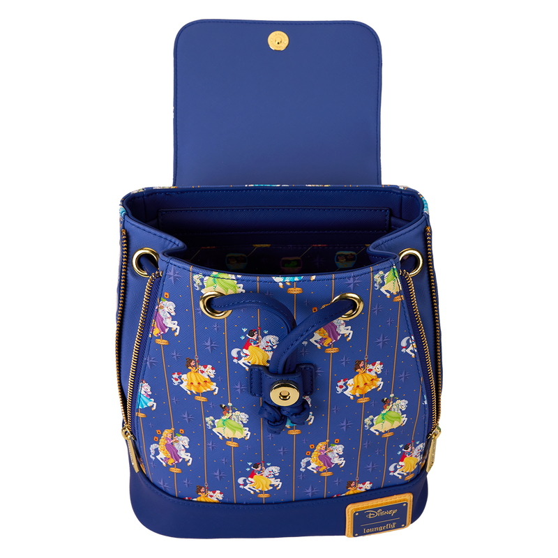 Disney Princess Carousel All-Over Print Drawstring Mini Backpack, , hi-res view 7