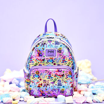 Lisa Frank Exclusive Halloween Sticker All-Over Print Mini Backpack, Image 2