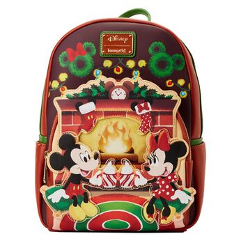 Mickey & Minnie Mouse Hot Cocoa Fireplace Mini Backpack, Image 1