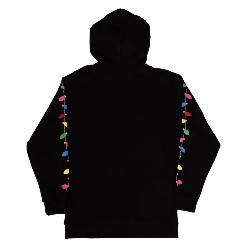 Mickey & Friends Holiday String Lights Glow Unisex Hoodie, , hi-res view 5