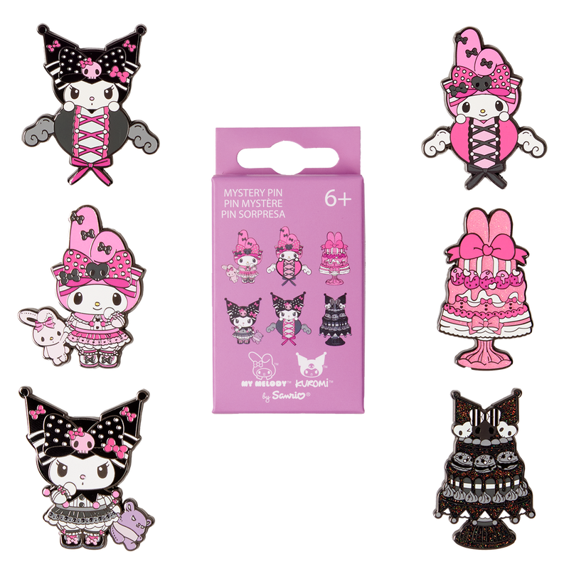 Sanrio My Melody & Kuromi Mystery Box Pin, , hi-res view 1