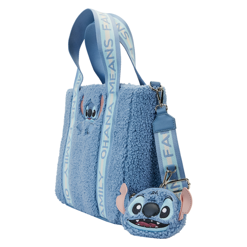 Stitch Plush Sherpa Tote Bag With Coin Bag, , hi-res view 5