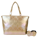 Sanrio Hello Kitty 50th Anniversary Metallic Gold Tote Crossbody Bag With Coin Bag, , hi-res view 1