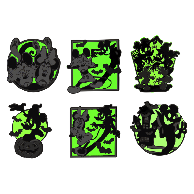 Loungefly Glow in the Dark Mickey and Minnie Ghost Halloween set Mickey & Minnie Mouse Ghost Glow Figural Crossbody Bag  main image 2