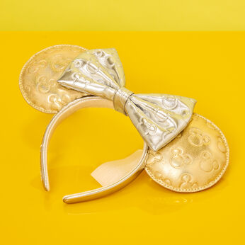 Minnie Mouse Exclusive Metallic Gold & Silver Quilted Ear Headband, Image 2