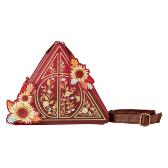 Harry Potter Deathly Hallows Fall Leaves Crossbody Bag, Image 1