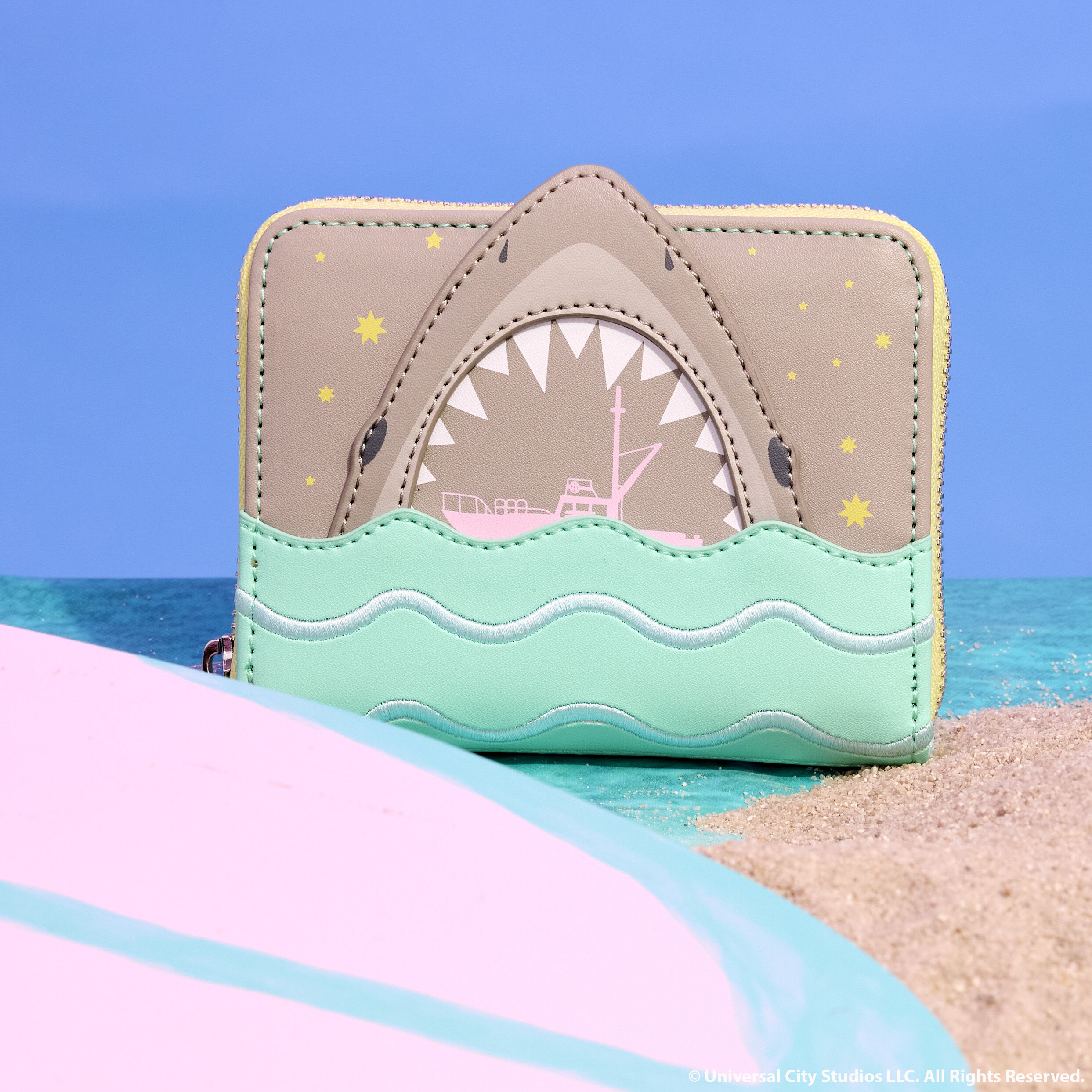 Buy Jaws Glow Zip Around Wallet at Loungefly.