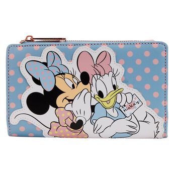 Minnie and Daisy Pastel Polka Dot Flap Wallet, Image 1