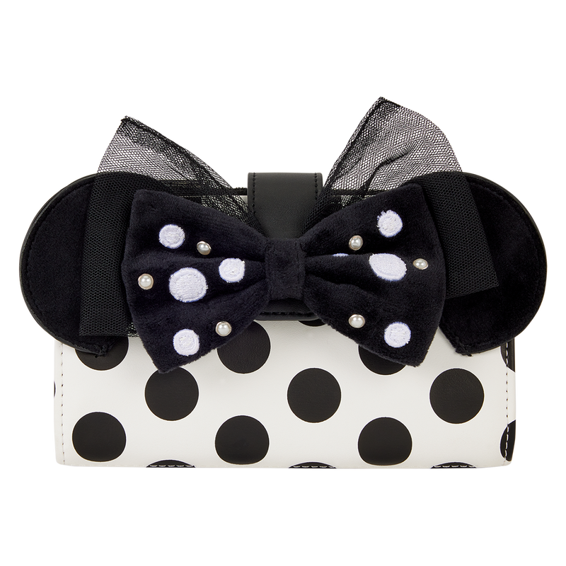 Minnie Mouse Exclusive Polka Dot Pearl Flap Wallet, , hi-res view 1