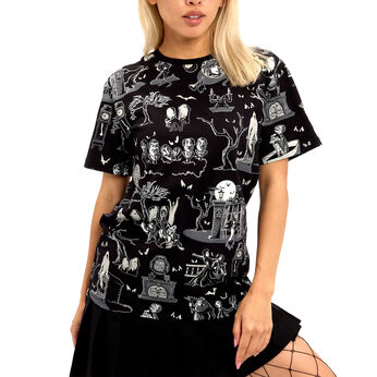 The Haunted Mansion All-Over Print Glow Unisex Tee, Image 1