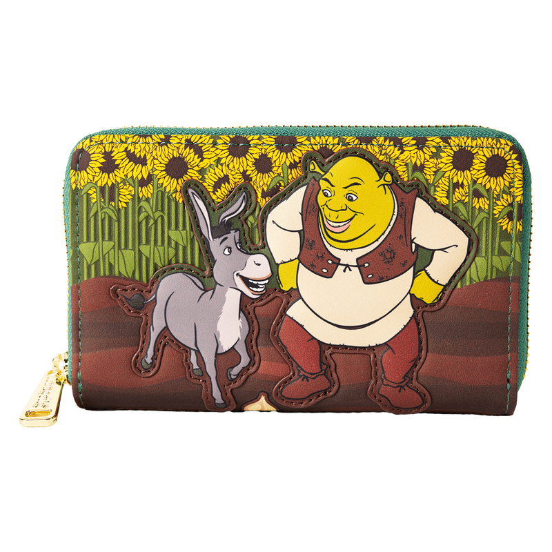 Shrek & Donkey Sunflower Field Zip Around Wallet, , hi-res view 1