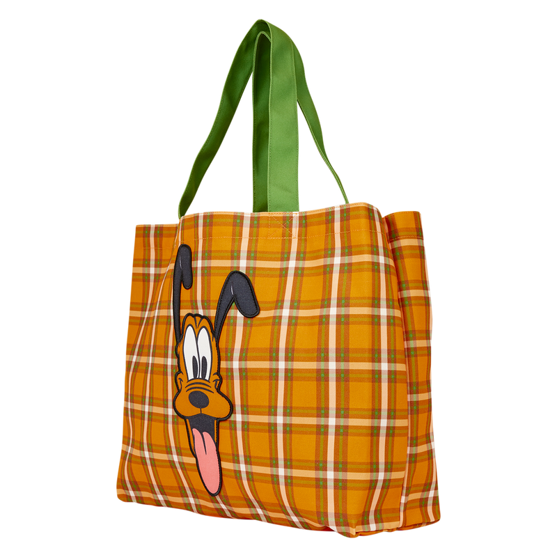 Pluto 95th Anniversary Plaid Canvas Tote Bag, , hi-res view 4