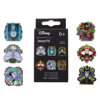 Disney Villains Portait Mystery Box Pins, , hi-res view 1