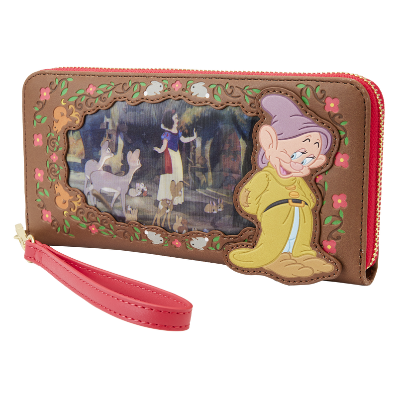Snow White Lenticular Princess Series Zip Around Wristlet Wallet, , hi-res view 4