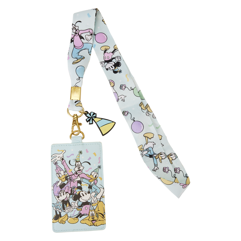 Mickey Mouse and Friends Birthday Celebration Lanyard with Card Holder, , hi-res view 1