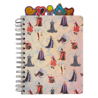 Disney Villains Iridescent All-Over Print Stationery Spiral Tab Journal, Image 1