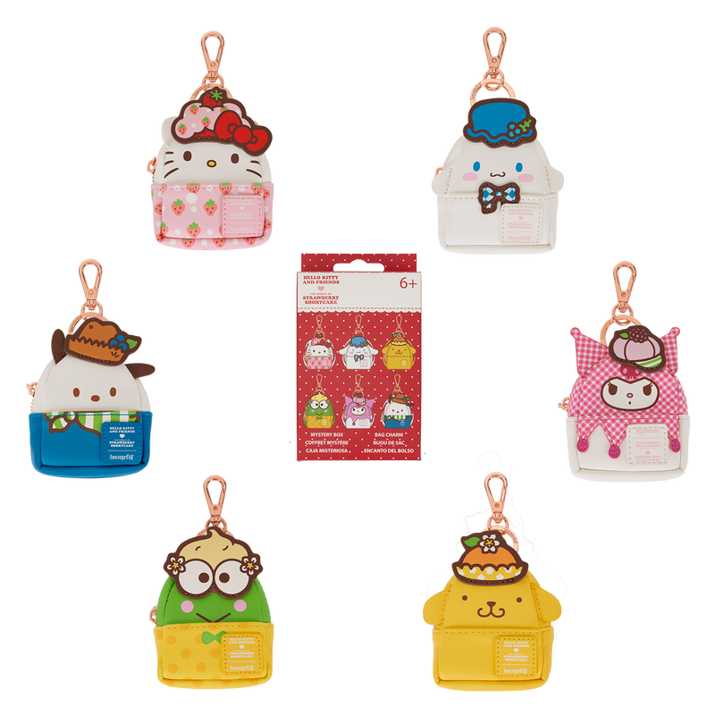 Sanrio Hello Kitty & Friends x Strawberry Shortcake Cosplay Mini Backpack Keychain Charm, , hi-res view 1