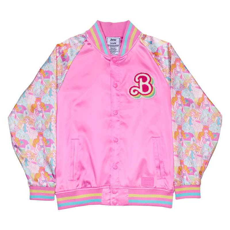 【LOUNGEFLY】★ジャケット★ Barbie Unisex Bomber Jacket Barbie™ 65th Anniversary Unisex Bomber Jacket | Loungefly