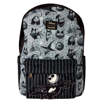 The Nightmare Before Christmas All-Over Print Nylon Full-Size Backpack, Image 1