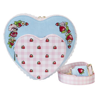 Strawberry Shortcake Denim Heart Shaped Figural Crossbody Bag, Image 1