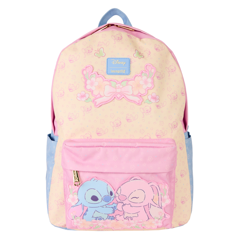 Stitch & Angel All-Over Print Nylon Full-Size Backpack, , hi-res view 1