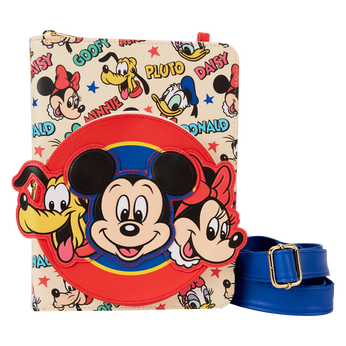 Mickey & Friends Classic All-Over Print Refillable Stationery Zip Around Crossbody Journal, Image 1