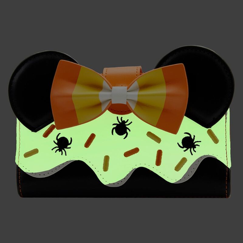 Exclusive - Minnie Mouse Candy Corn Cupcake Glow Flap Wallet, , hi-res view 3