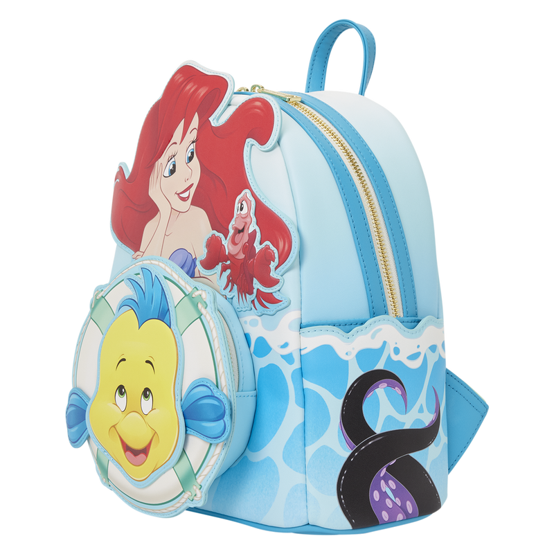 The Little Mermaid Exclusive Ariel, Flounder, & Sebastian Mini Backpack, , hi-res view 3