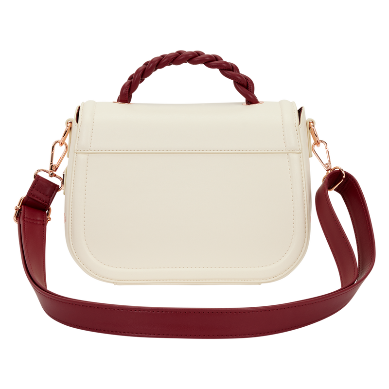 Loungefly Cream & Red Floral Crossbody Bag, , hi-res view 4