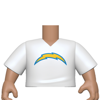 PY: Torso- ML SK3- VNeck(WH) Chargers, Image 1