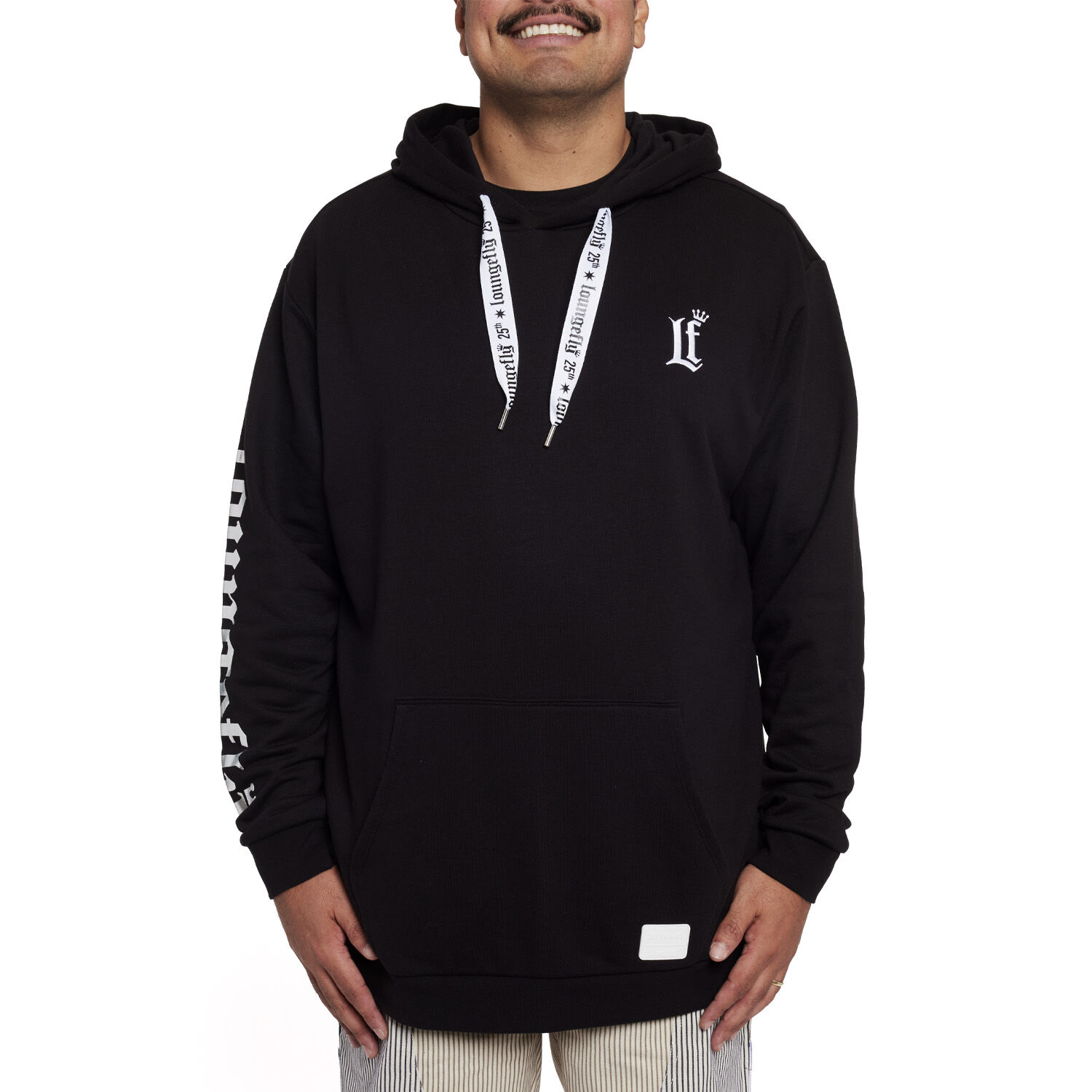 Silver foil top print outline hoodie